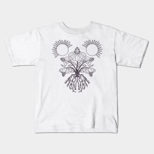 Coneflower Vintage Style Print // Midwest Wildflowers // Prairie Print Kids T-Shirt